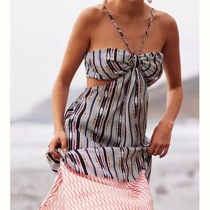 Anthropology cutout maxi dress